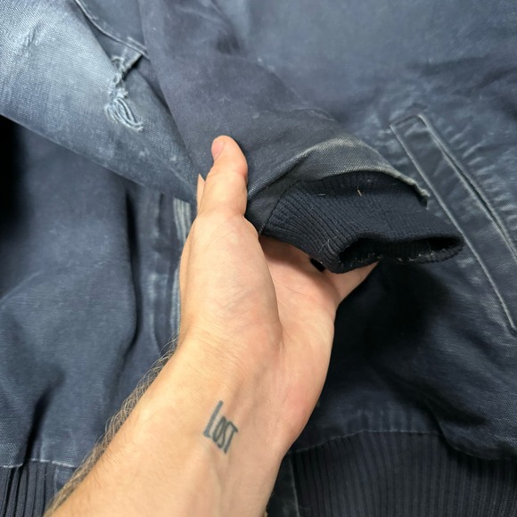 Carhartt Workwear 90s Vtg Union USA Made Navy Detroit Jacket - Picture 7 of 7